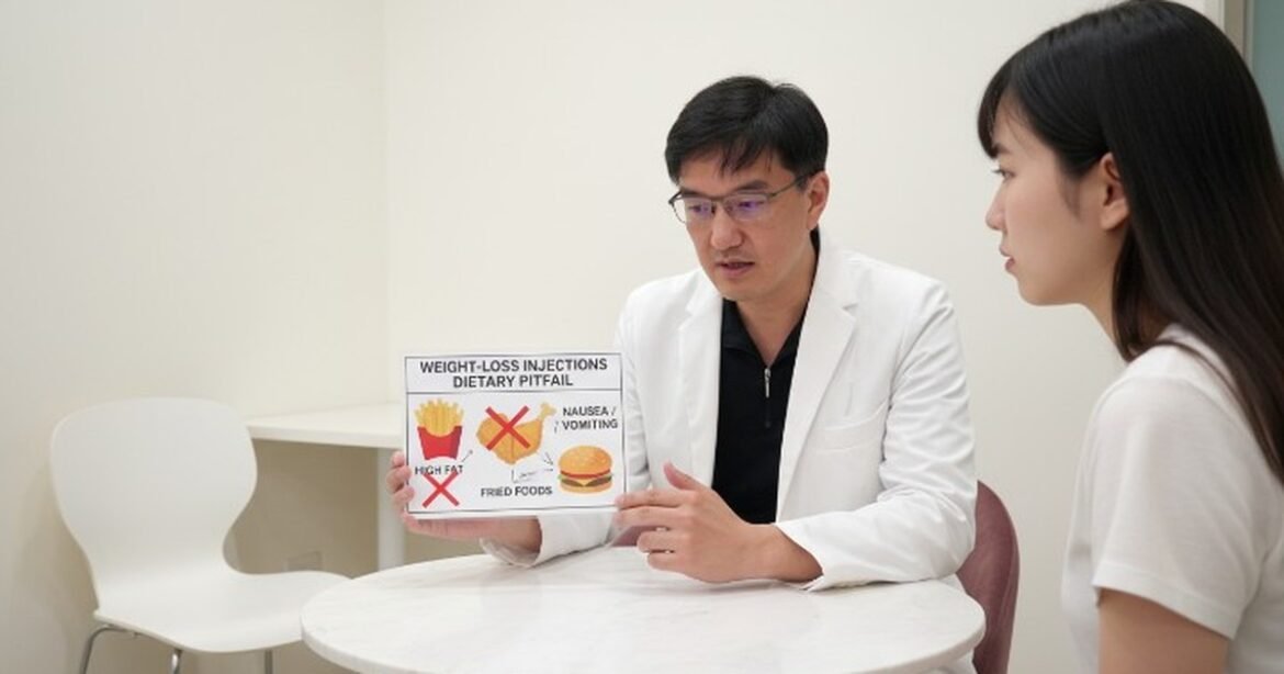醫生正在解釋皮秒雷射術後保養與效果，專業的醫療環境。
