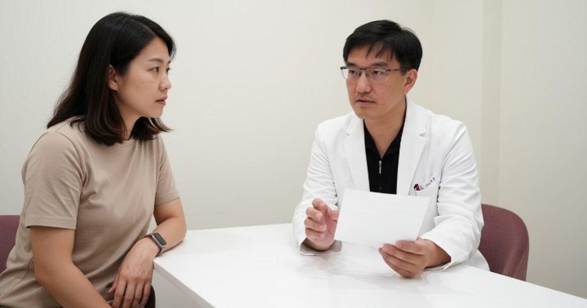 醫師吳芮在診所內，分享刷酸與醫美療程結合的技巧